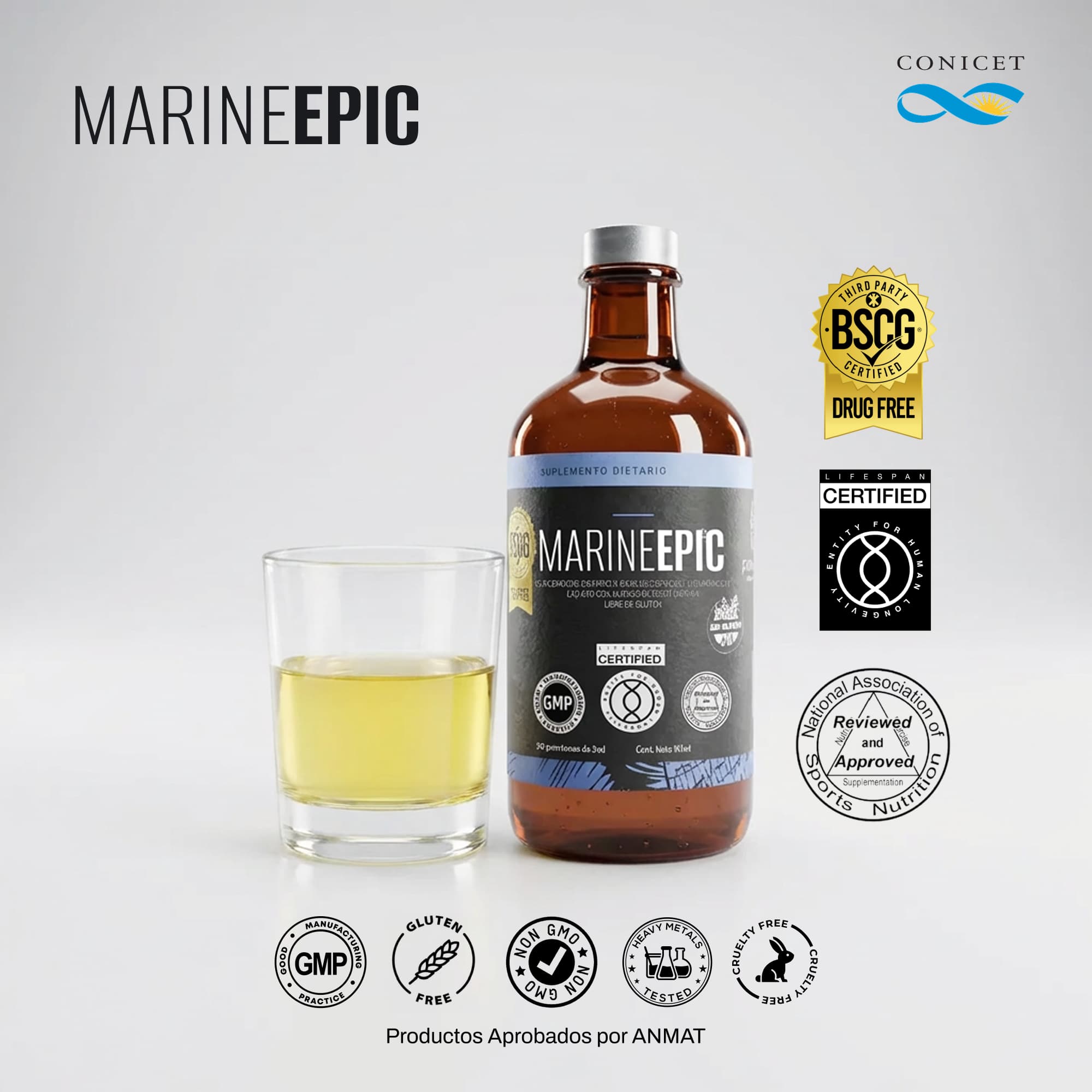 MARINE EPIC® | Salud, Bienestar y Alto Rendimiento Deportivo: el único suplemento argentino All-In-One con certificaciones de Estados Unidos.