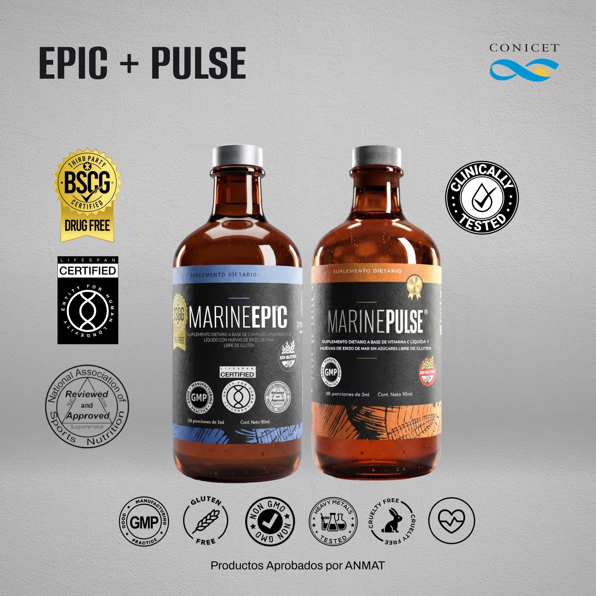 MARINE PULSE® BOTELLA + MARINE EPIC®  BOTELLA