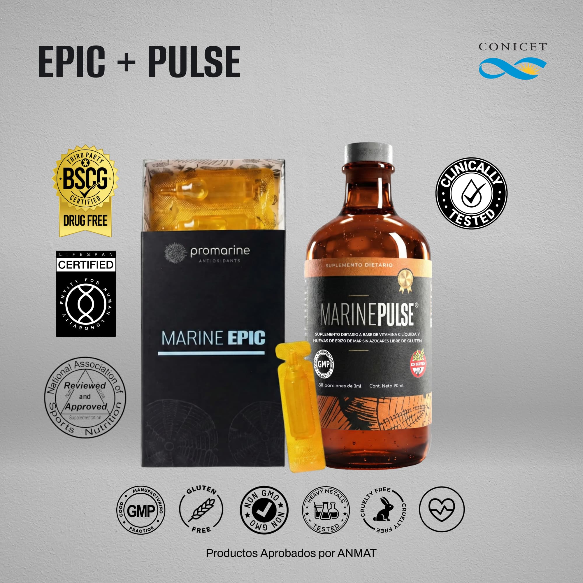 MARINE PULSE® BOTELLA + MARINE EPIC®  MONODOSIS