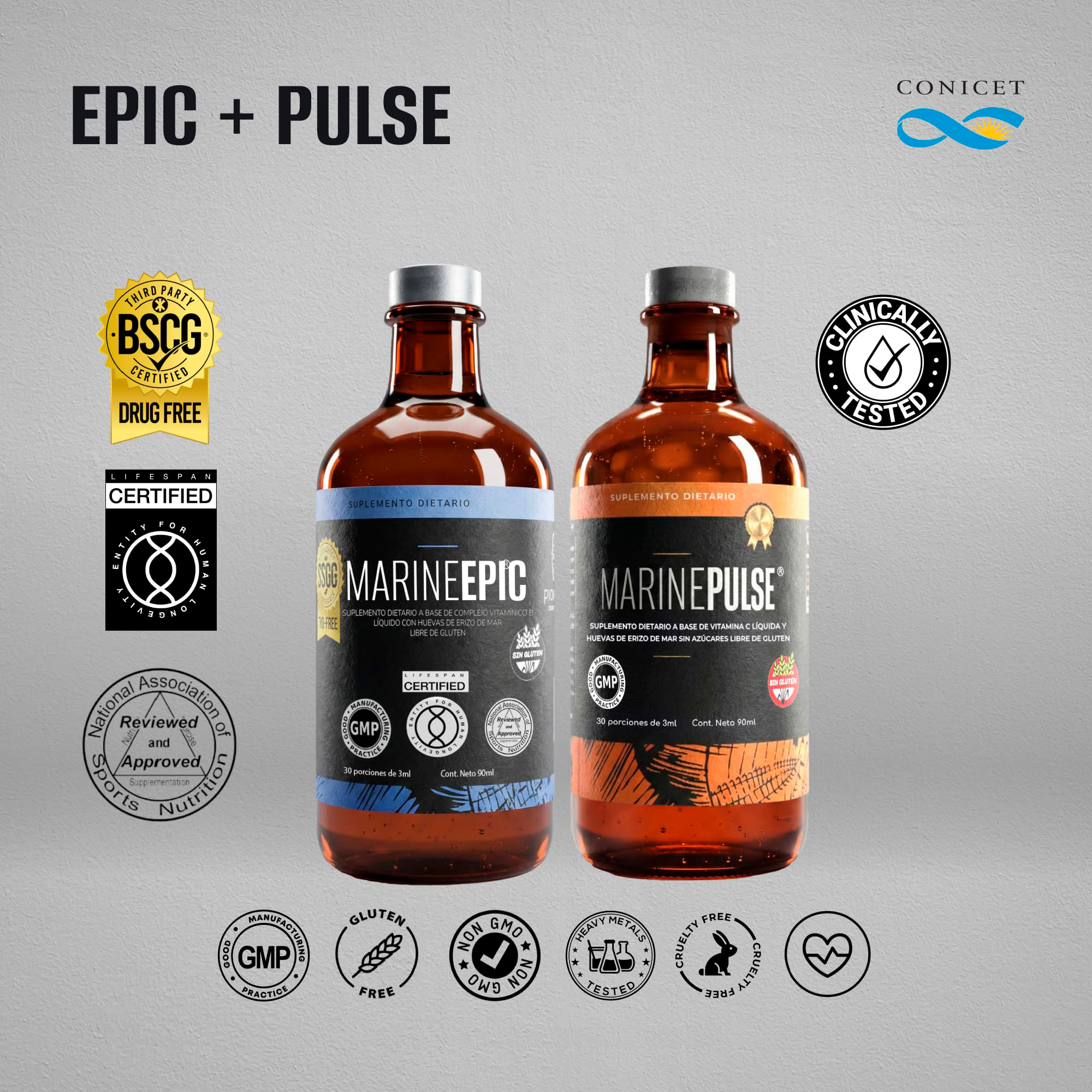 MARINE PULSE® BOTELLA + MARINE EPIC®  BOTELLA