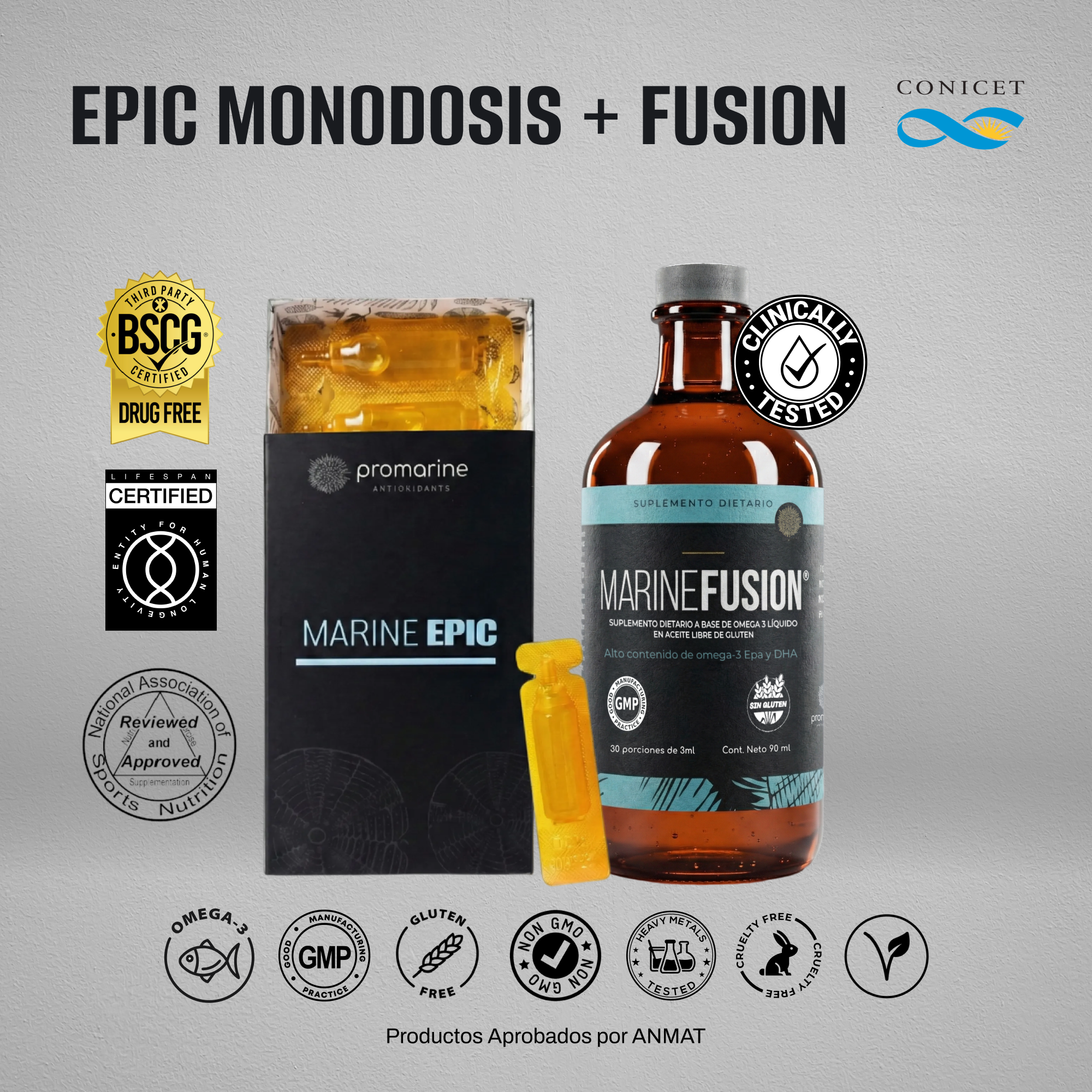 MARINE EPIC® MONODOSIS + MARINE FUSION® BOTELLA