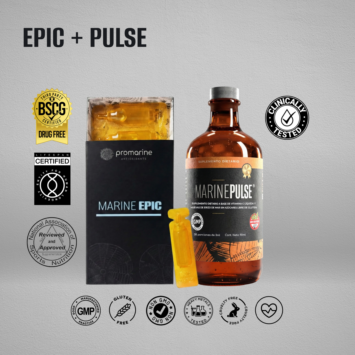 MARINE PULSE® BOTELLA + MARINE EPIC®  MONODOSIS
