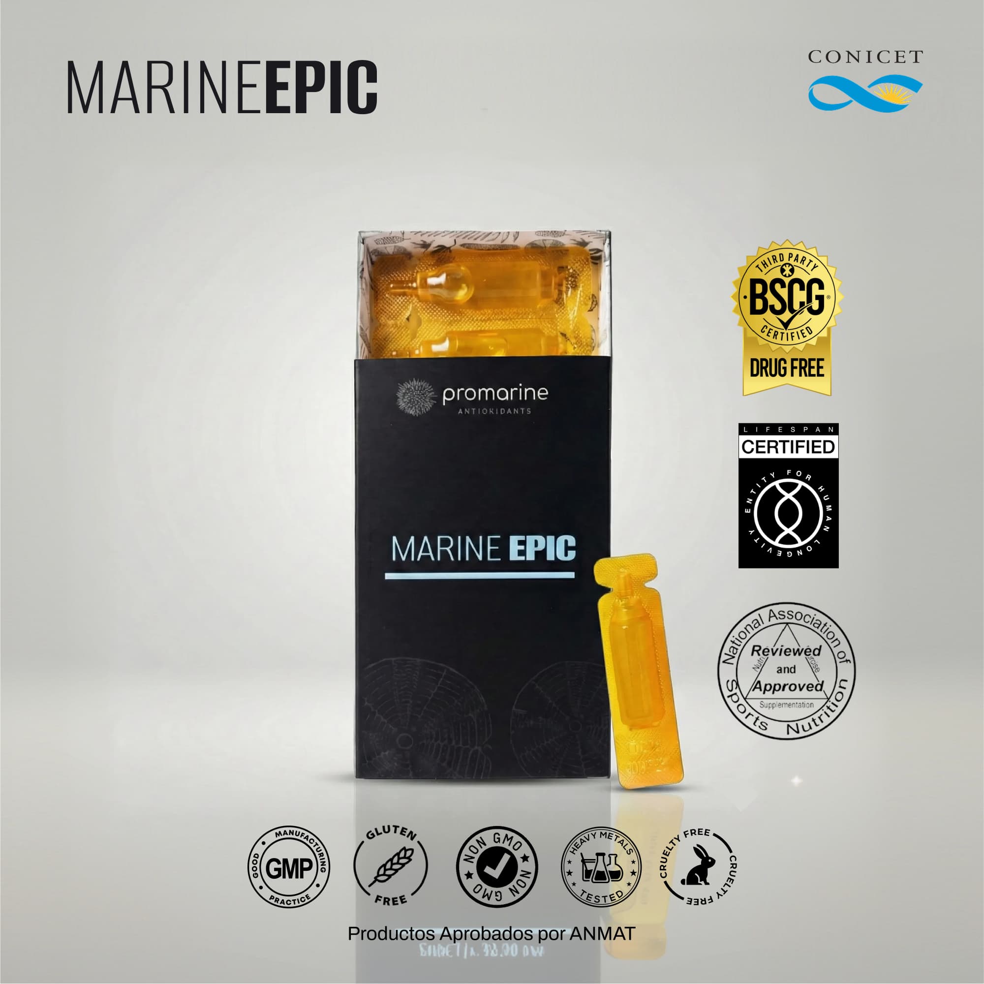 MARINE EPIC® | Salud, Bienestar y Alto Rendimiento Deportivo: el único suplemento argentino All-In-One con certificaciones de Estados Unidos.
