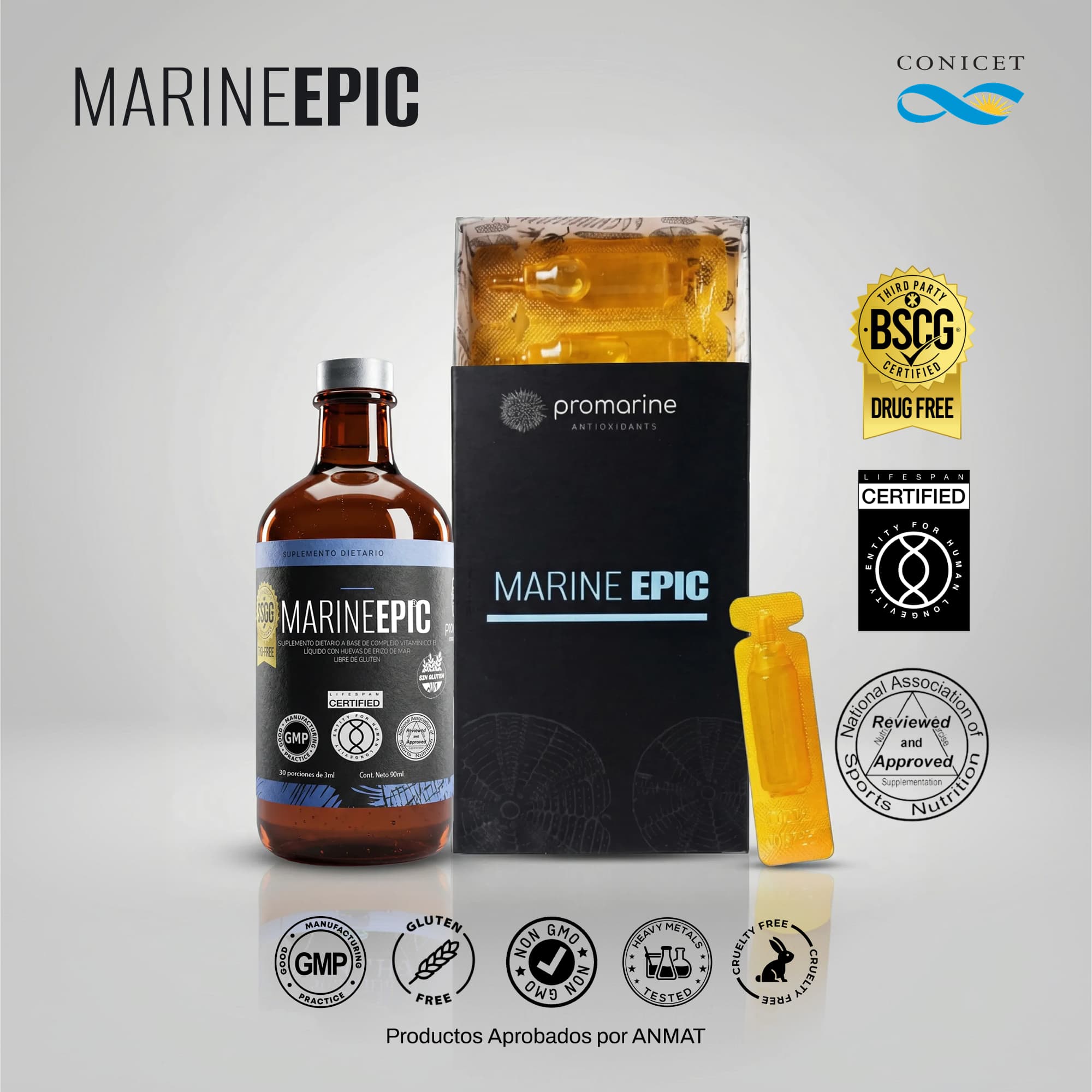 MARINE EPIC® | Salud, Bienestar y Alto Rendimiento Deportivo: el único suplemento argentino All-In-One con certificaciones de Estados Unidos.