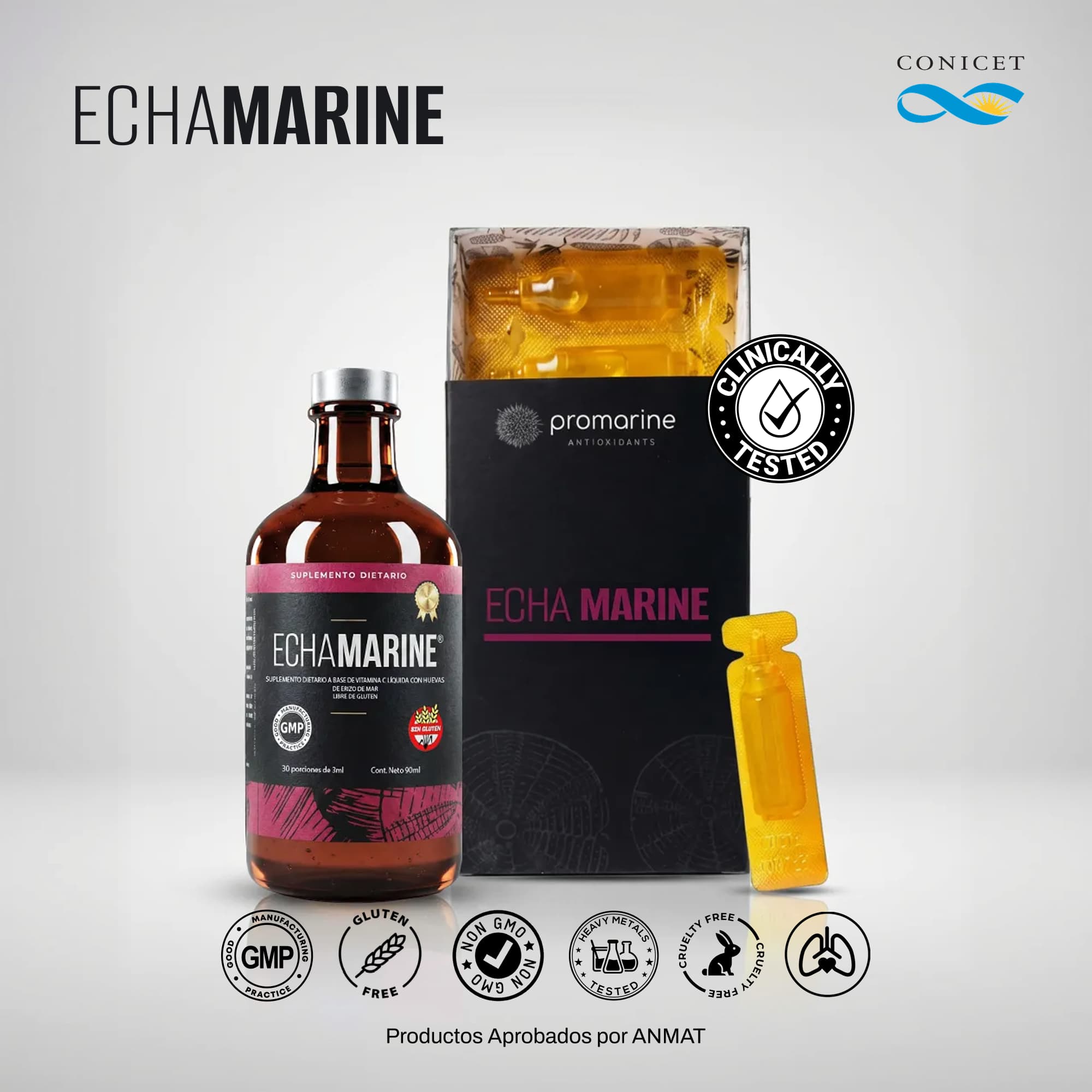 ECHA MARINE® | Defensa celular avanzada para infecciones virales, síntomas complejos y persistentes. Eficacia avalada por ensayo clínico.